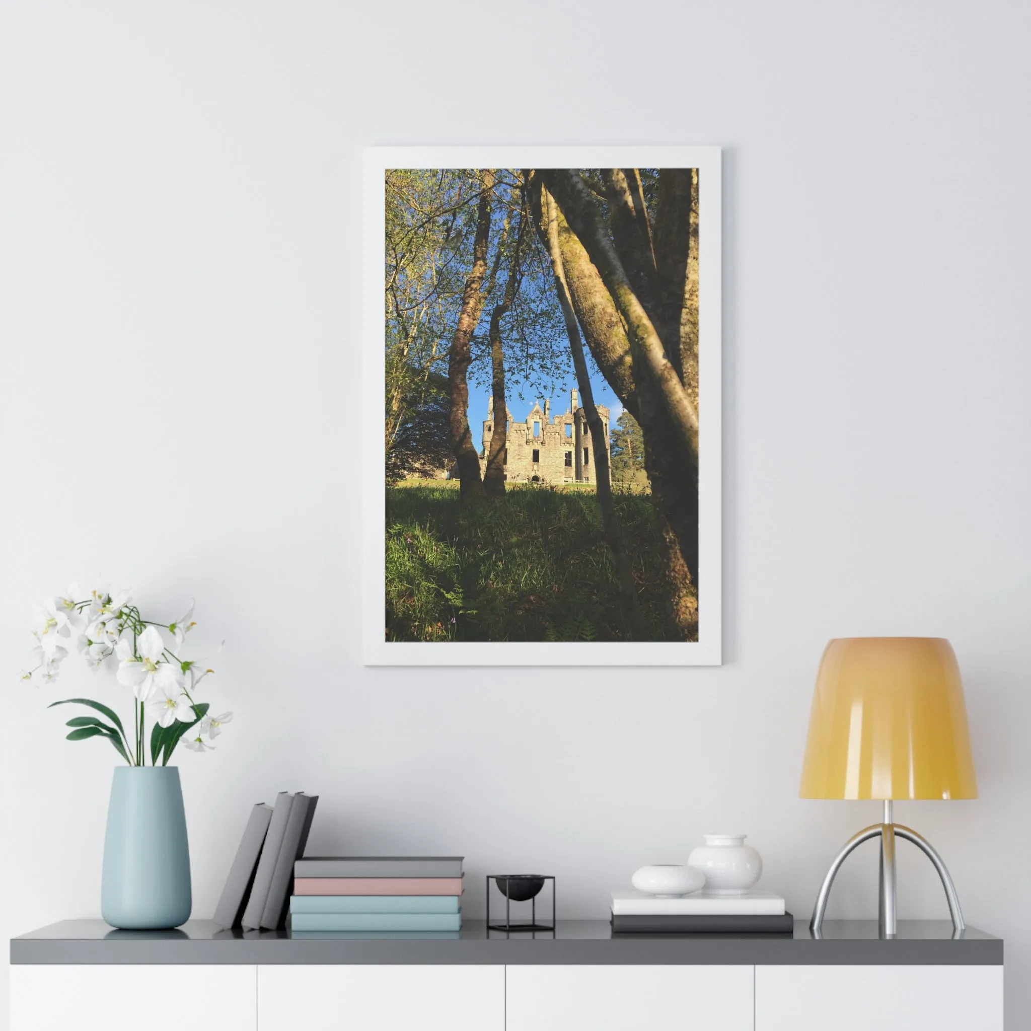 The Castle, the Woodland and the Moon, Framed