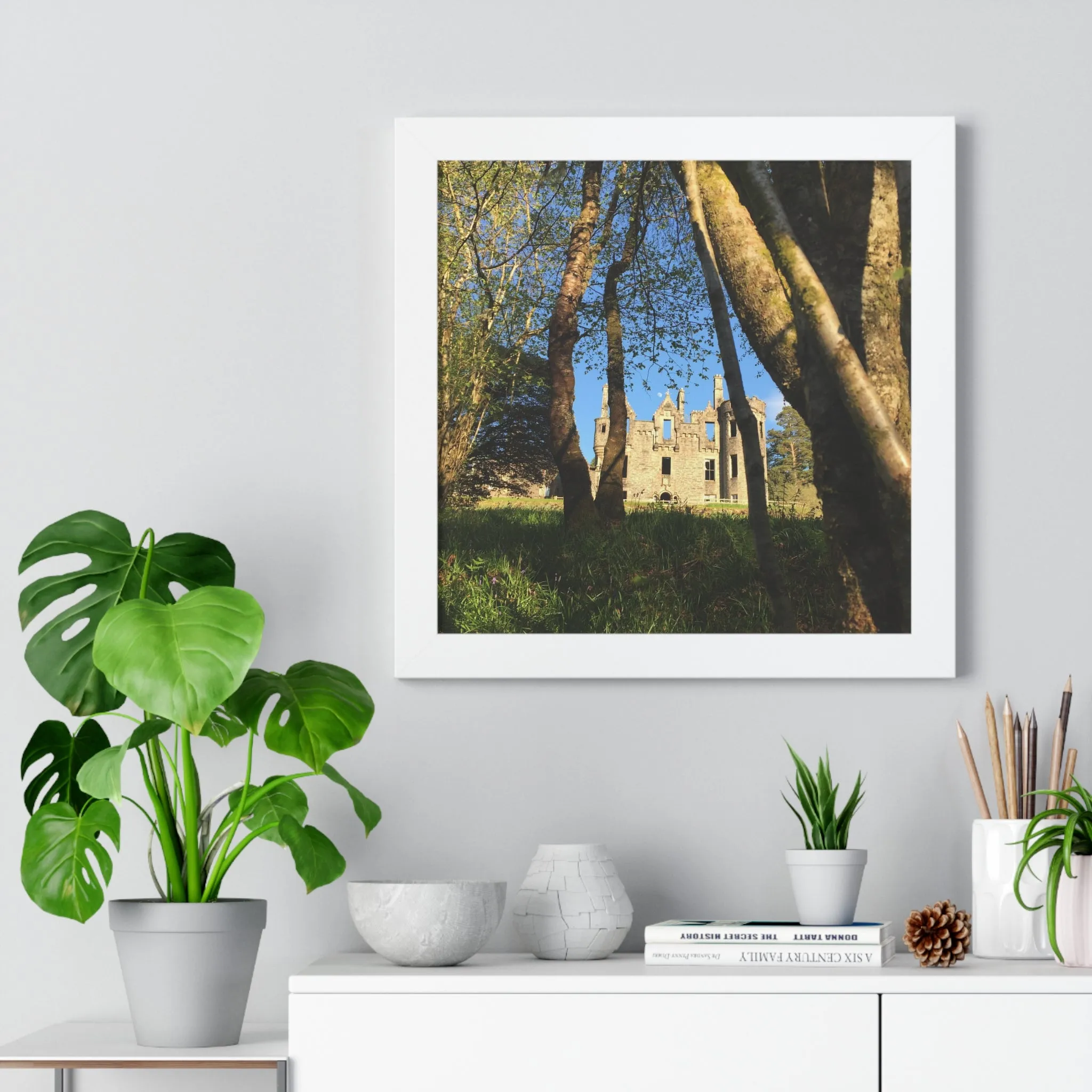 The Castle, the Woodland and the Moon, Framed