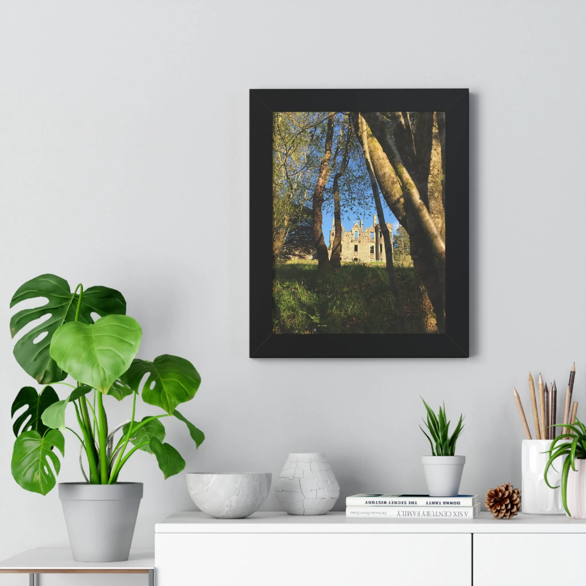 The Castle, the Woodland and the Moon, Framed