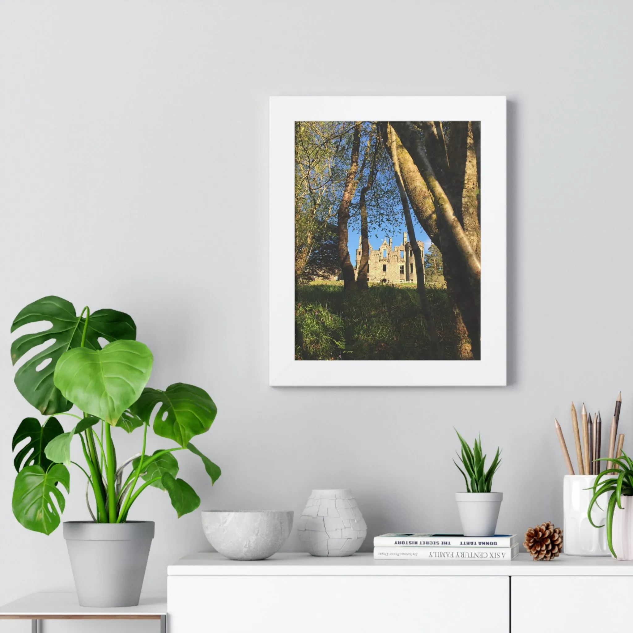 The Castle, the Woodland and the Moon, Framed