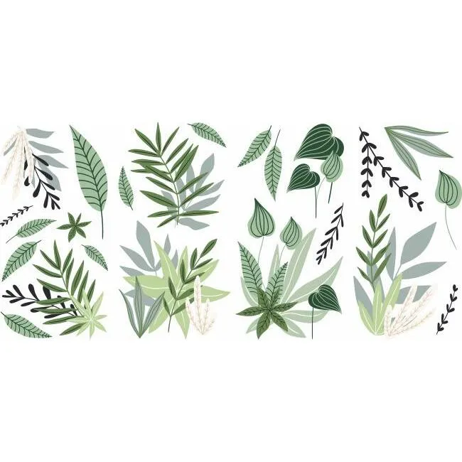 Tropical Leaves Peel and Stick Wall Decals