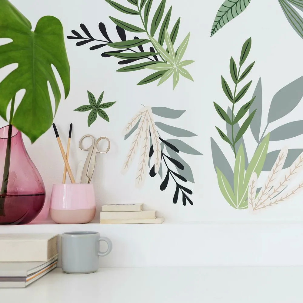 Tropical Leaves Peel and Stick Wall Decals