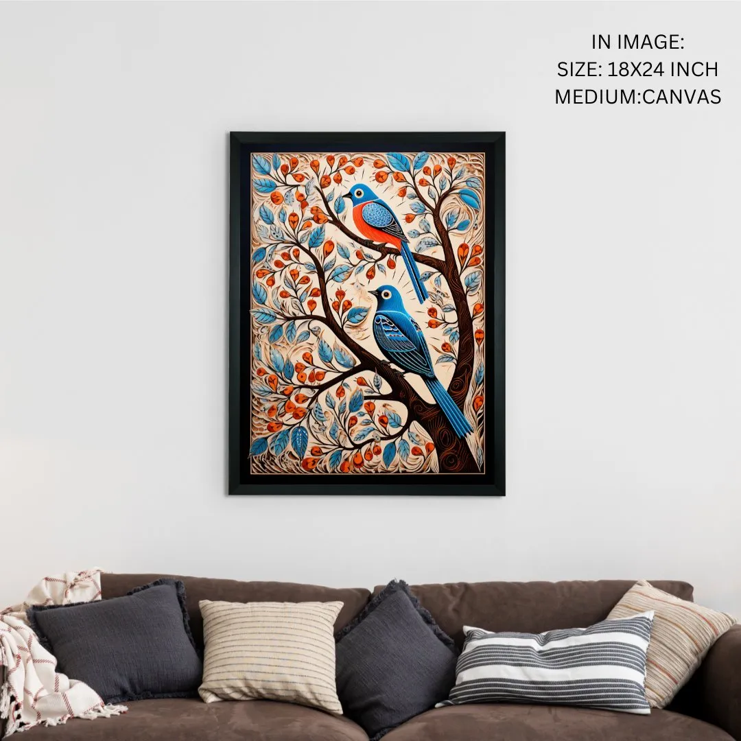 Unwind with Nature's Dance: Sowpeace Handcrafted Wall Prints – Premium Indian-Inspired Art for Elegant and Peaceful Decor