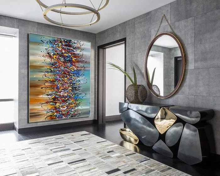 Wall Art Painting Jackson Pollock Multiple Size Drip Style Abstract art on Canvas, large Wall Art - Beauty of Bridge