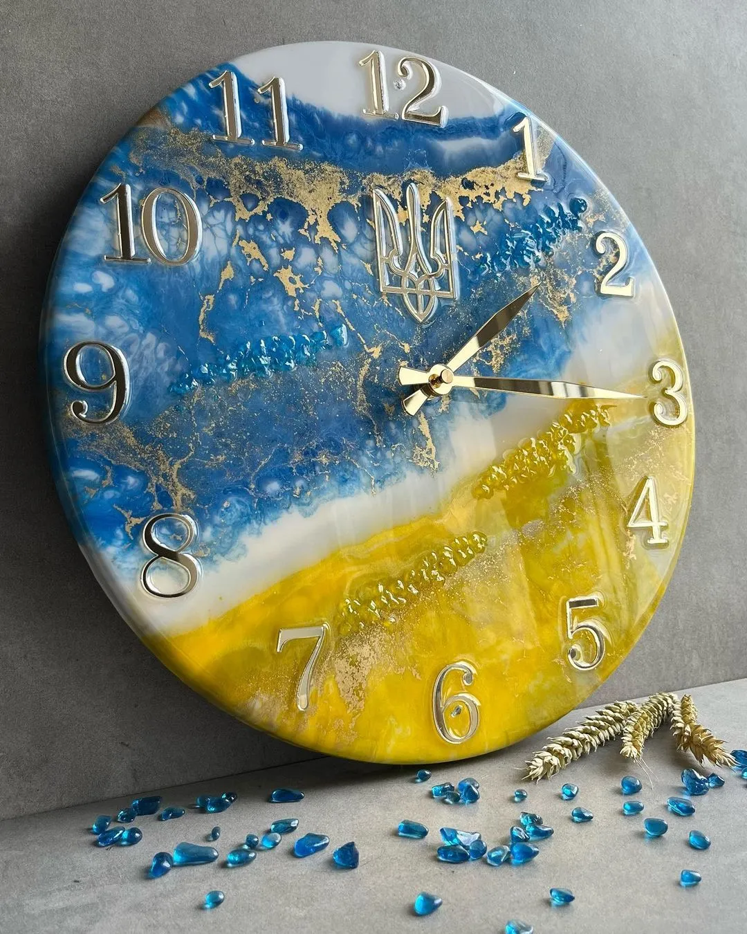 Wall clock in Ukrainian style