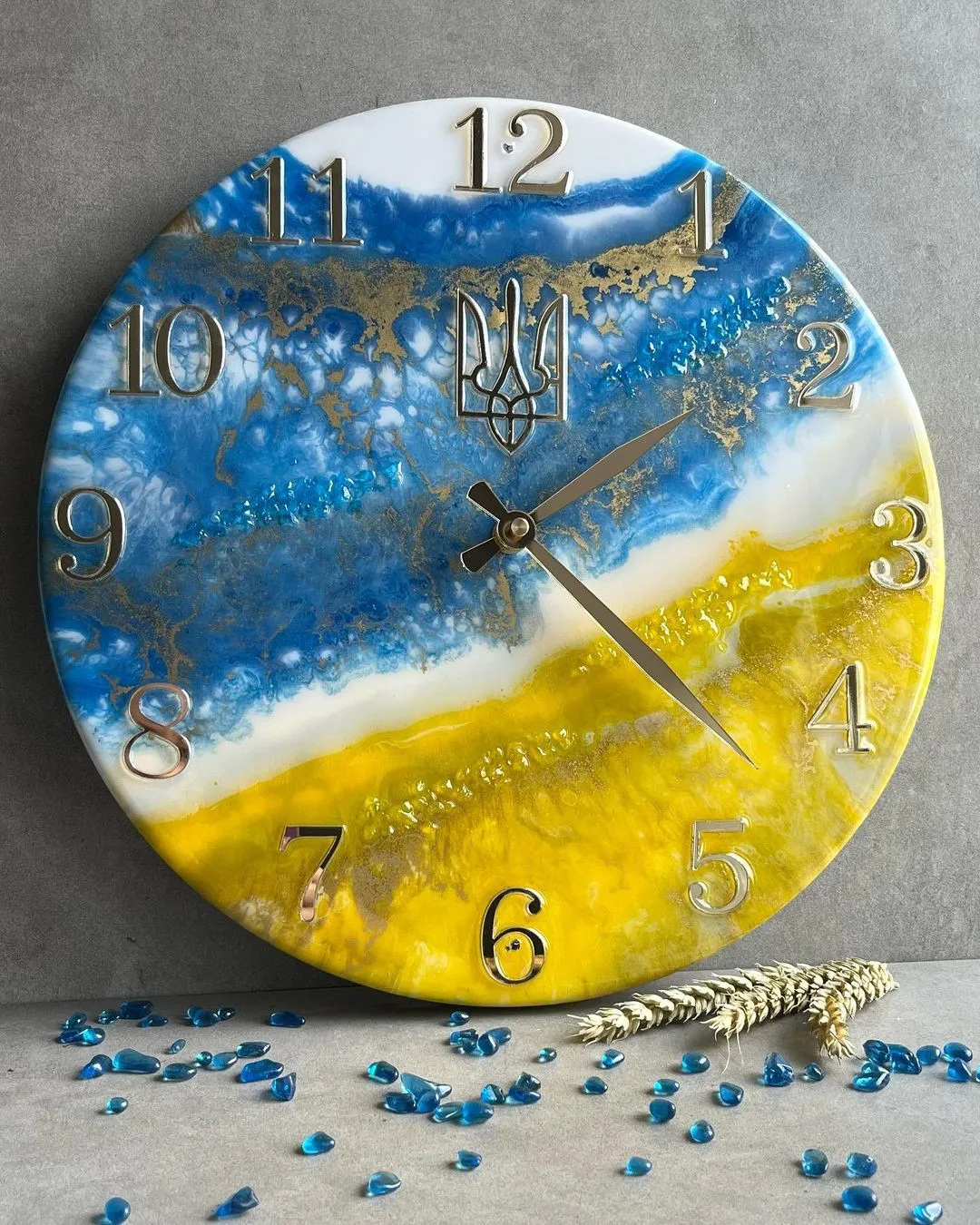 Wall clock in Ukrainian style