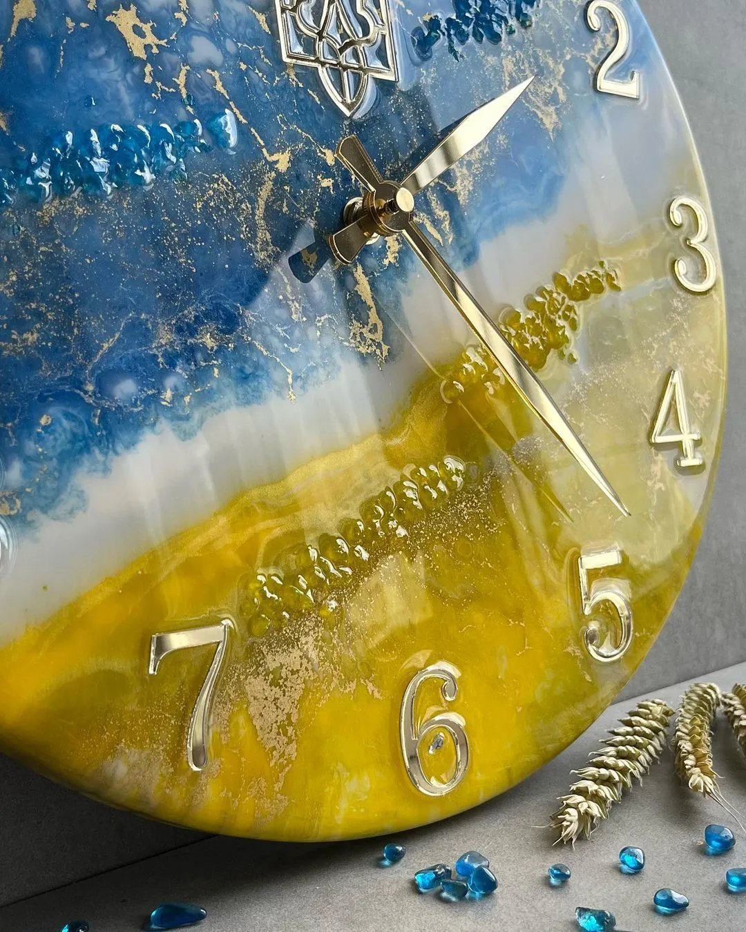 Wall clock in Ukrainian style
