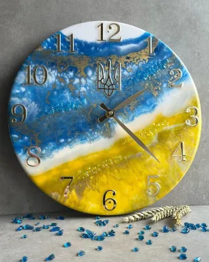 Wall clock in Ukrainian style