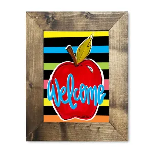 Welcome Apple Framed Art