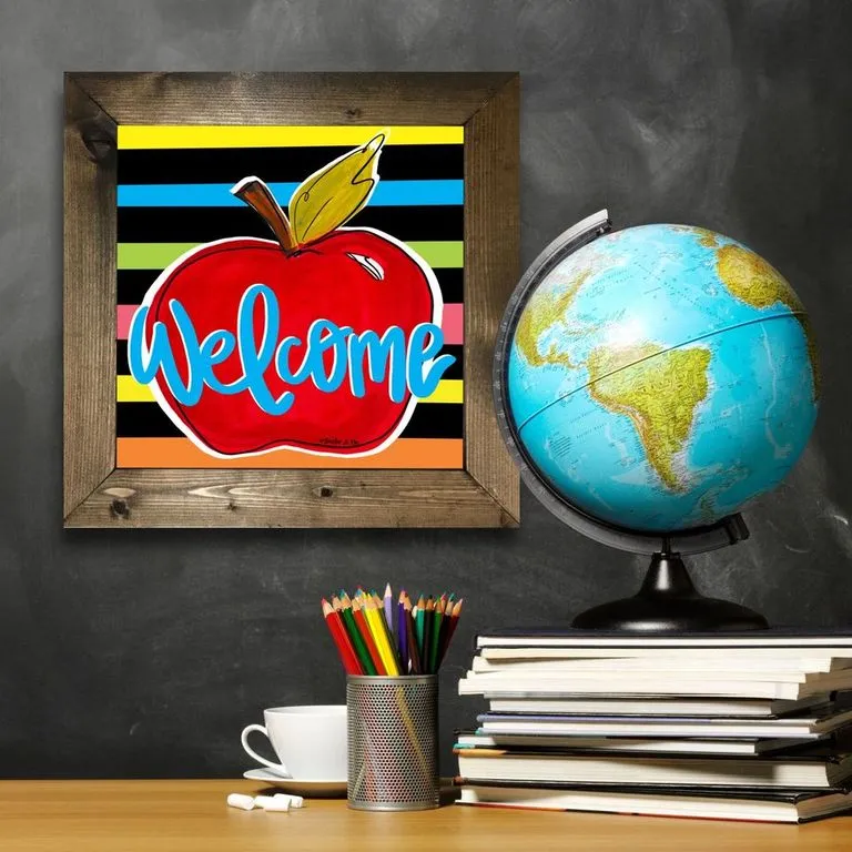 Welcome Apple Framed Art
